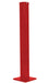 Vestil GR-F2R-DI-TP42-RD Steel Rigid Tube Post Drop In Style 42 in. For 2 Ribbed Drop In Style Guard Rails Red
