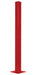 Vestil GR-F2R-DI-TP60-RD Steel Rigid Tube Post Drop In Style 60 in. For 2 Ribbed Drop In Style Guard Rails Red