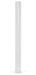 Vestil GR-F2R-DI-TP60-WT Steel Rigid Tube Post Drop In Style 60 in. For 2 Ribbed Drop In Style Guard Rails White