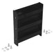 Vestil GR-F3R-BO-1-BK Steel 3 Ribbed Bolt On Style Guard Rail 12 in. Length Black