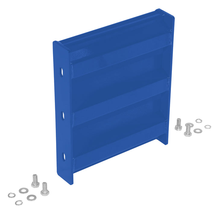 Vestil GR-F3R-BO-1-BU Steel 3 Ribbed Bolt On Style Guard Rail 12 in. Length Blue