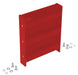Vestil GR-F3R-BO-1-RD Steel 3 Ribbed Bolt On Style Guard Rail 12 in. Length Red