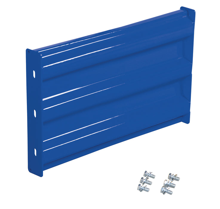 Vestil GR-F3R-BO-2-BU Steel 3 Ribbed Bolt On Style Guard Rail 24 in. Length Blue