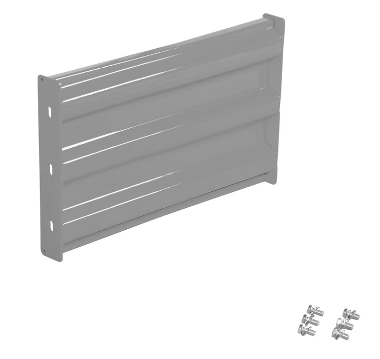 Vestil GR-F3R-BO-2-SL Steel 3 Ribbed Bolt On Style Guard Rail 24 in. Length Silver