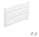 Vestil GR-F3R-BO-2-WT Steel 3 Ribbed Bolt On Style Guard Rail 24 in. Length White