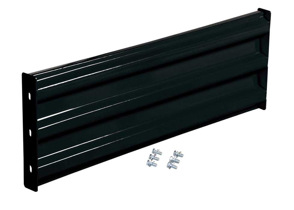 Vestil GR-F3R-BO-3-BK Steel 3 Ribbed Bolt On Style Guard Rail 29.875 In Length Black