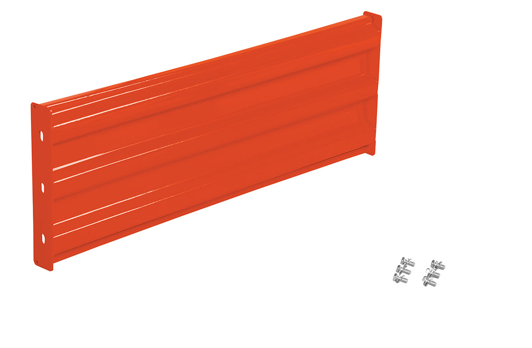 Vestil GR-F3R-BO-3-OR Steel 3 Ribbed Bolt On Style Guard Rail 29.875 In Length Orange