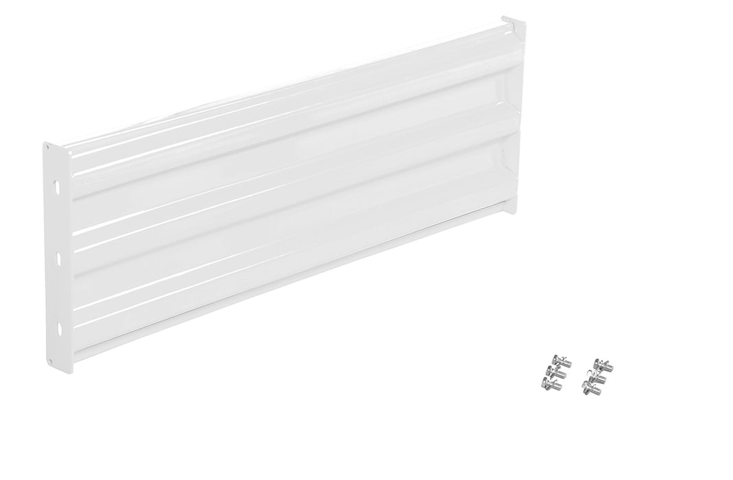 Vestil GR-F3R-BO-3-WT Steel 3 Ribbed Bolt On Style Guard Rail 29.875 In Length White