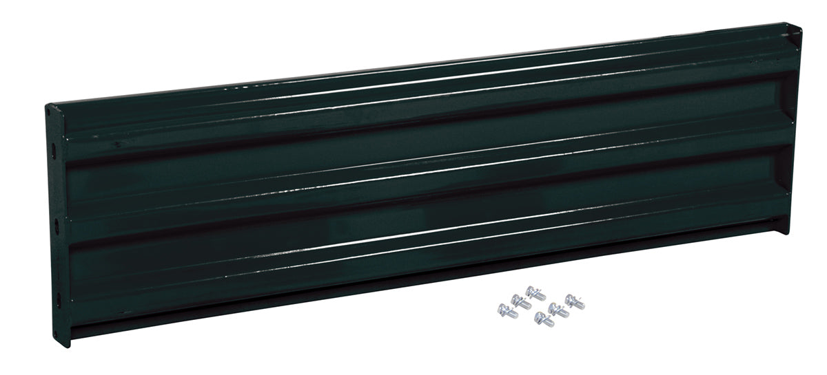 Vestil GR-F3R-BO-5-BK Steel 3 Ribbed Bolt On Style Guard Rail 53.875 in. Length Black