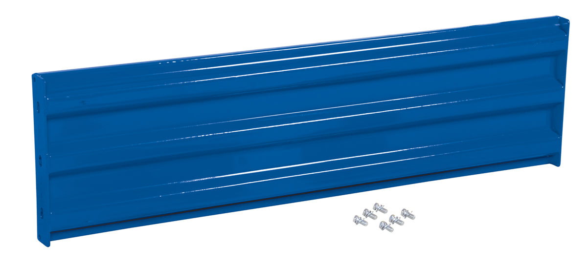 Vestil GR-F3R-BO-5-BU Steel 3 Ribbed Bolt On Style Guard Rail 53.875 in. Length Blue