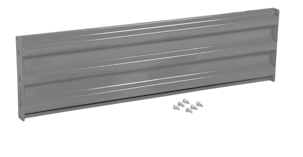 Vestil GR-F3R-BO-5-GYSG Steel 3 Ribbed Bolt On Style Guard Rail 53.875 in. Length Gray Semi Gloss