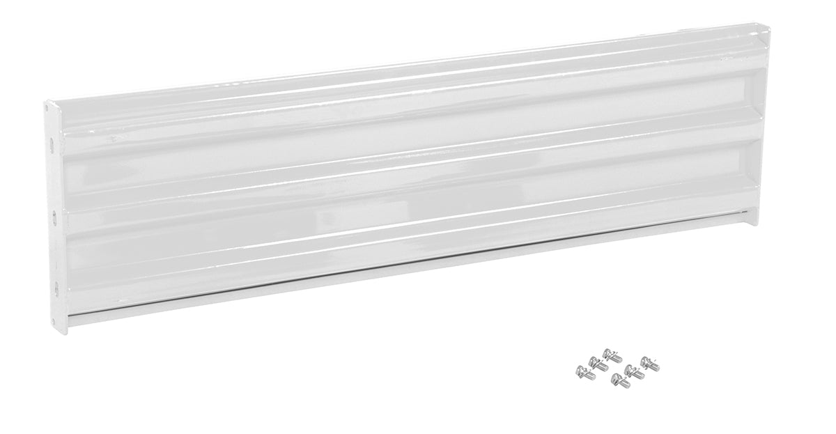 Vestil GR-F3R-BO-5-WT Steel 3 Ribbed Bolt On Style Guard Rail 53.875 in. Length White