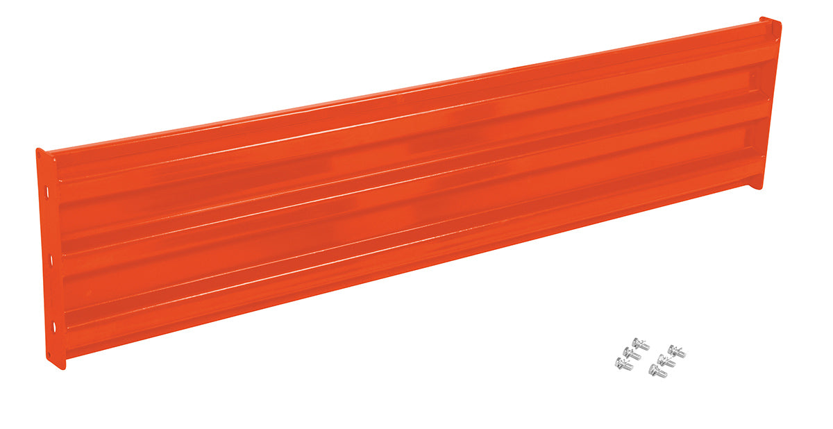 Vestil GR-F3R-BO-6-OR Steel 3 Ribbed Bolt On Style Guard Rail 65.875 in. Length Orange