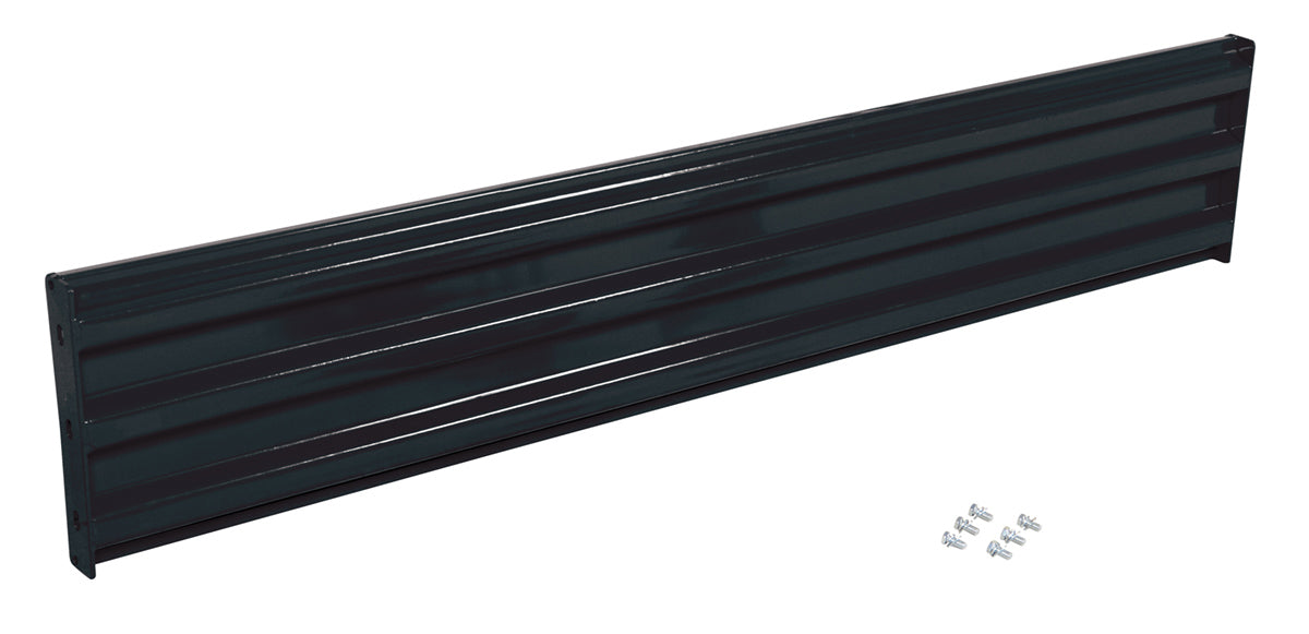 Vestil GR-F3R-BO-7-BK Steel 3 Ribbed Bolt On Style Guard Rail 77.875 in. Length Black