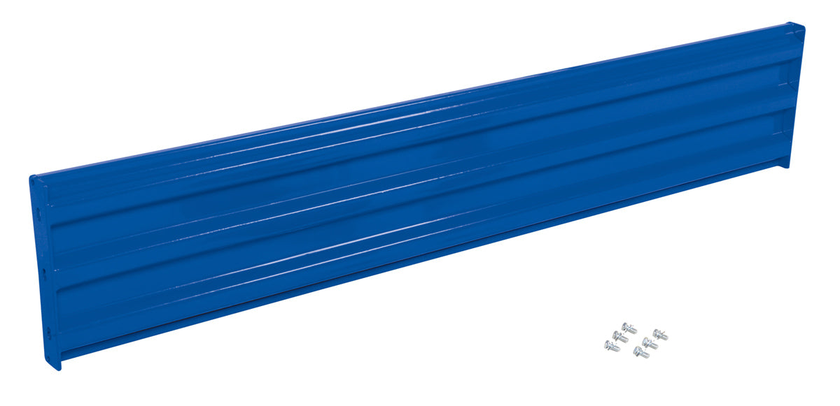 Vestil GR-F3R-BO-7-BU Steel 3 Ribbed Bolt On Style Guard Rail 77.875 in. Length Blue