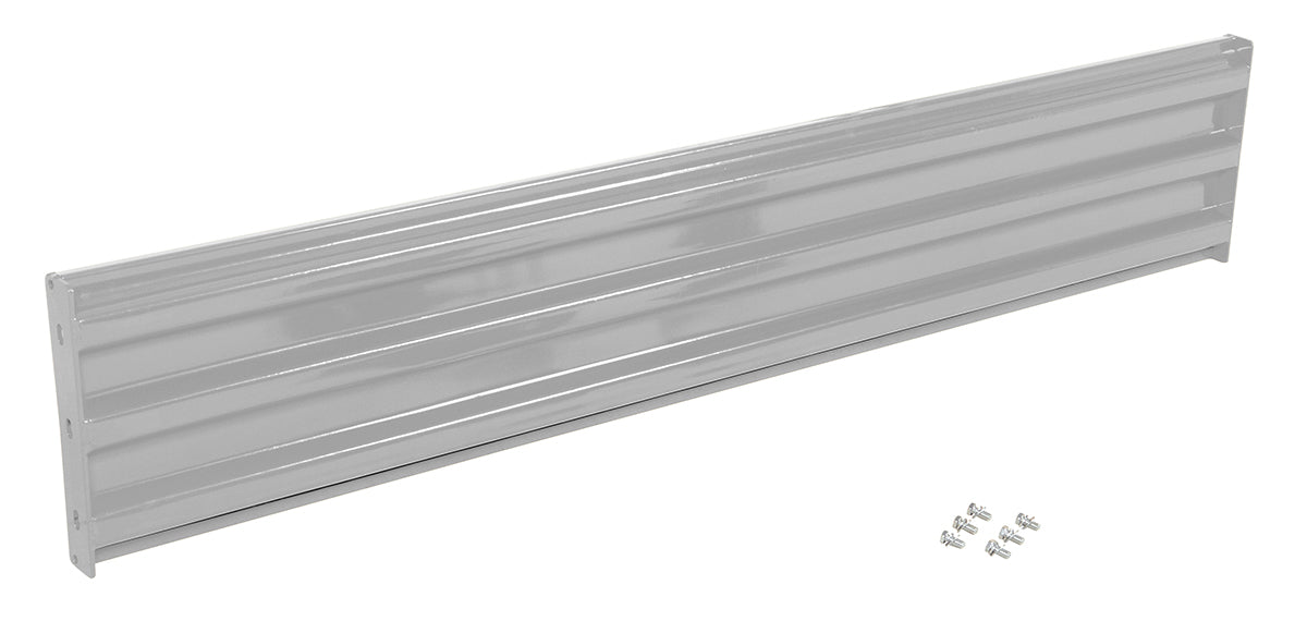 Vestil GR-F3R-BO-7-SL Steel 3 Ribbed Bolt On Style Guard Rail 77.875 in. Length Silver