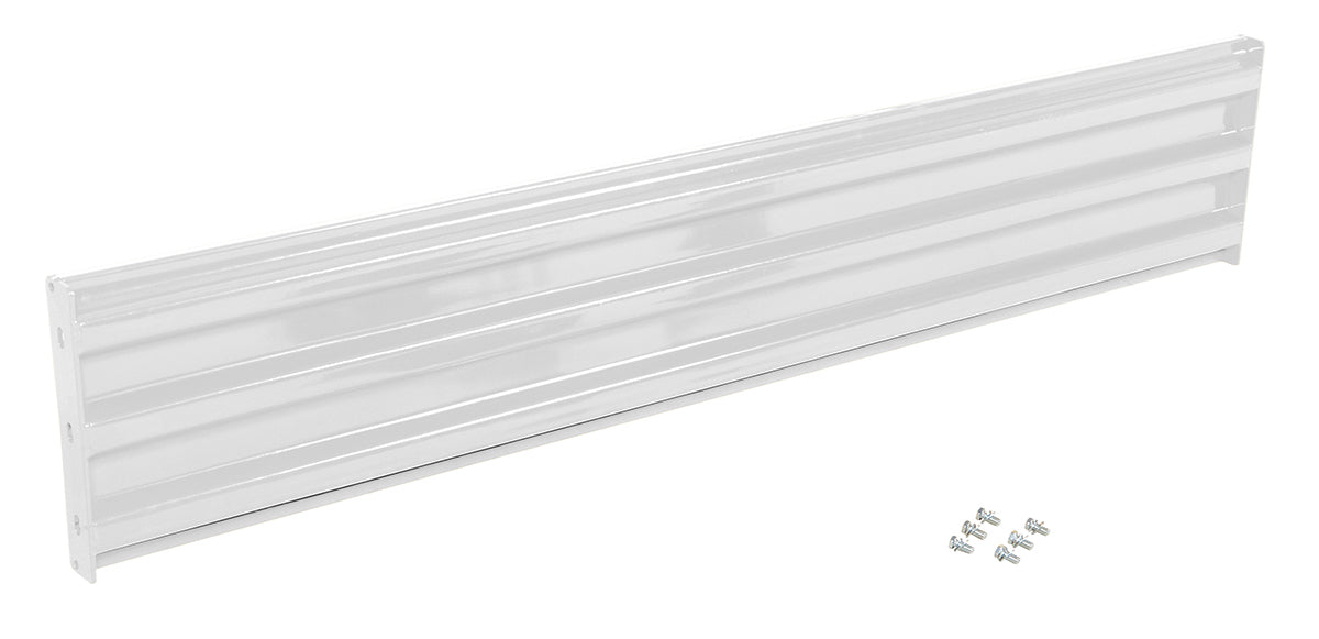 Vestil GR-F3R-BO-7-WT Steel 3 Ribbed Bolt On Style Guard Rail 77.875 in. Length White