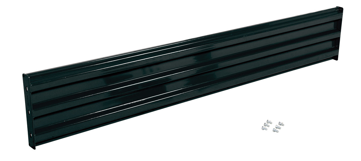 Vestil GR-F3R-BO-8-BK Steel 3 Ribbed Bolt On Style Guard Rail 89.875 in. Length Black