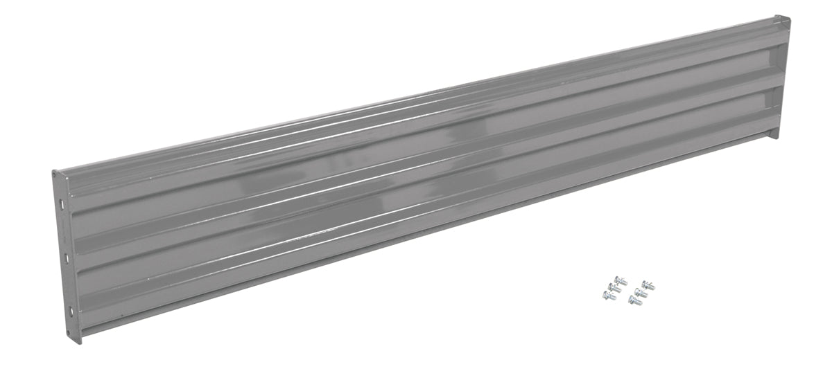 Vestil GR-F3R-BO-8-GYSG Steel 3 Ribbed Bolt On Style Guard Rail 89.875 in. Length Gray Semi Gloss