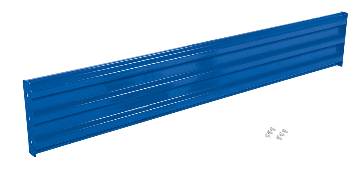 Vestil GR-F3R-BO-9-BU Steel 3 Ribbed Bolt On Style Guard Rail 101.875 in. Length Blue