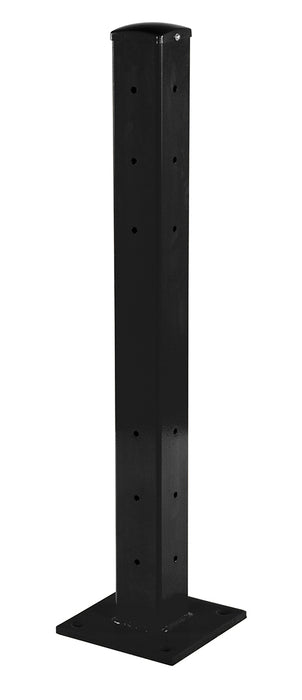 Vestil GR-F3R-BO-TP42-BK steel rigid tube post bolt on style - view 2