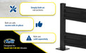 Vestil GR-F3R-BO-TP42-BK steel rigid tube post bolt on style feature overview 2