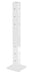 Vestil GR-F3R-BO-TP42-WT Steel Rigid Tube Post Bolt On Style 3-1/24 in. For 3 Ribbed Bolt On Style Guard Rails White