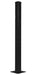 Vestil GR-F3R-BO-TP60-BK Steel Rigid Tube Post Bolt On Style 60 in. For 3 Ribbed Bolt On Style Guard Rails Black