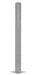 Vestil GR-F3R-BO-TP60-SL Steel Rigid Tube Post Bolt On Style 60 in. For 3 Ribbed Bolt On Style Guard Rails Silver Lining