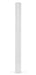 Vestil GR-F3R-BO-TP60-WT Steel Rigid Tube Post Bolt On Style 60 in. For 3 Ribbed Bolt On Style Guard Rails White