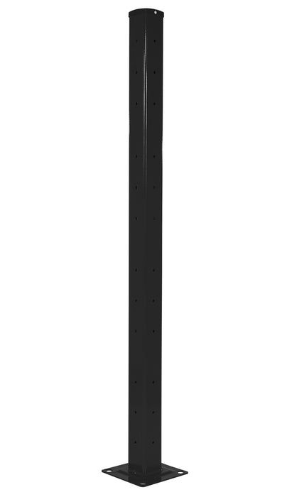 Vestil GR-F3R-BO-TP72-BK Steel Rigid Tube Post Bolt On Style 72 in. For 3 Ribbed Bolt On Style Guard Rails Black