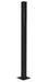 Vestil GR-F3R-BO-TP72-BK Steel Rigid Tube Post Bolt On Style 72 in. For 3 Ribbed Bolt On Style Guard Rails Black
