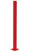 Vestil GR-F3R-BO-TP72-RD Steel Rigid Tube Post Bolt On Style 72 in. For 3 Ribbed Bolt On Style Guard Rails Red