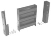 Vestil GR-F3R-DI-1-GYSG Steel 3 Ribbed Drop In Style Guard Rail 12 in. Length Gray Semi Gloss