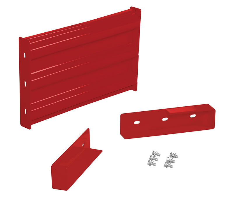 Vestil GR-F3R-DI-2-RD Steel 3 Ribbed Drop In Style Guard Rail 24 in. Length Red