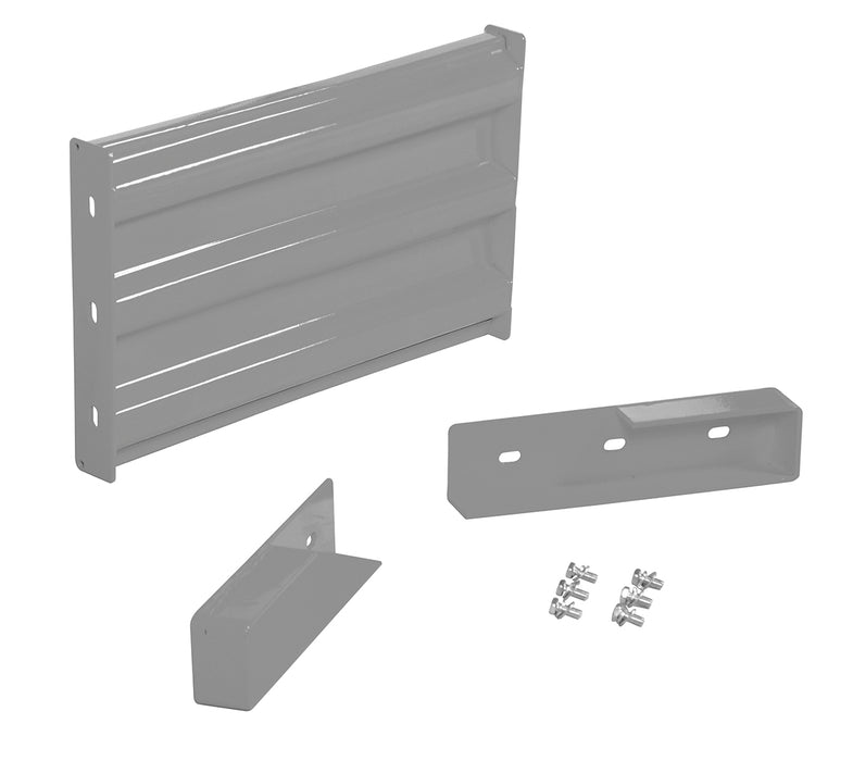 Vestil GR-F3R-DI-2-SL Steel 3 Ribbed Drop In Style Guard Rail 24 in. Length Silver