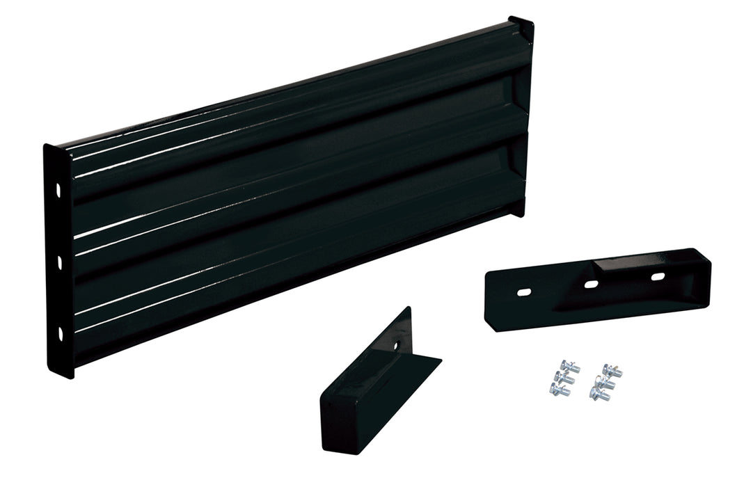 Vestil GR-F3R-DI-3-BK Steel 3 Ribbed Drop In Style Guard Rail 29.875 In Length Black