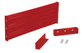 Vestil GR-F3R-DI-3-RD Steel 3 Ribbed Drop In Style Guard Rail 29.875 In Length Red