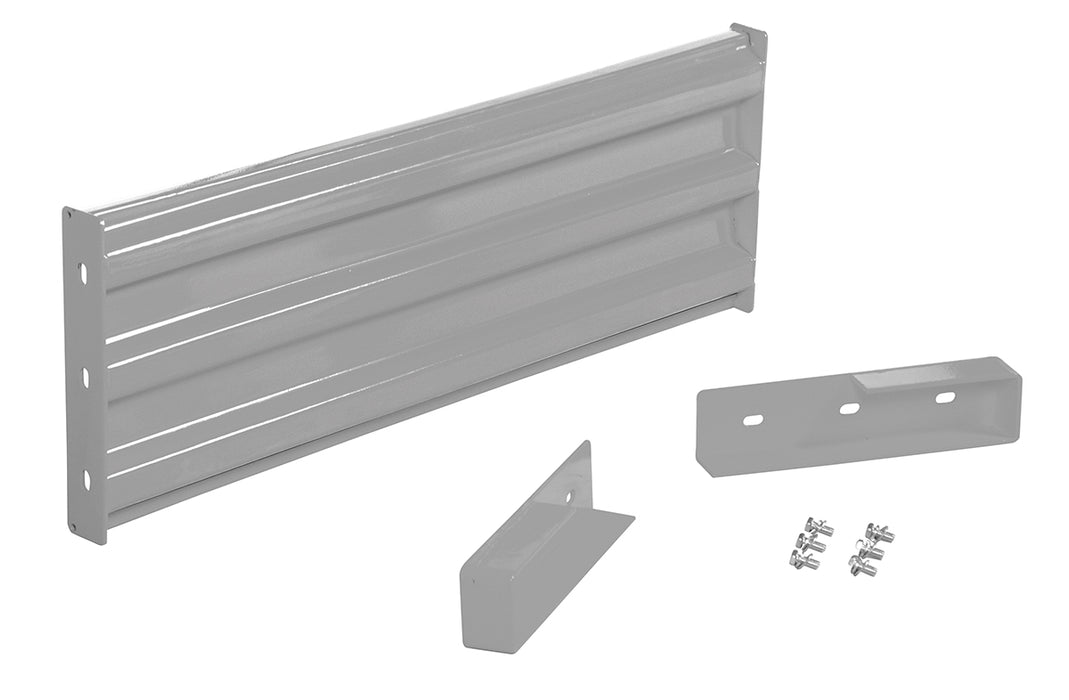 Vestil GR-F3R-DI-3-SL Steel 3 Ribbed Drop In Style Guard Rail 29.875 In Length Silver