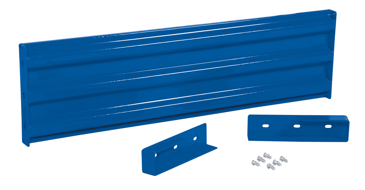 Vestil GR-F3R-DI-5-BU Steel 3 Ribbed Drop In Style Guard Rail 53.875 in. Length Blue