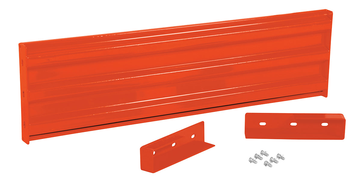 Vestil GR-F3R-DI-5-OR Steel 3 Ribbed Drop In Style Guard Rail 53.875 in. Length Orange