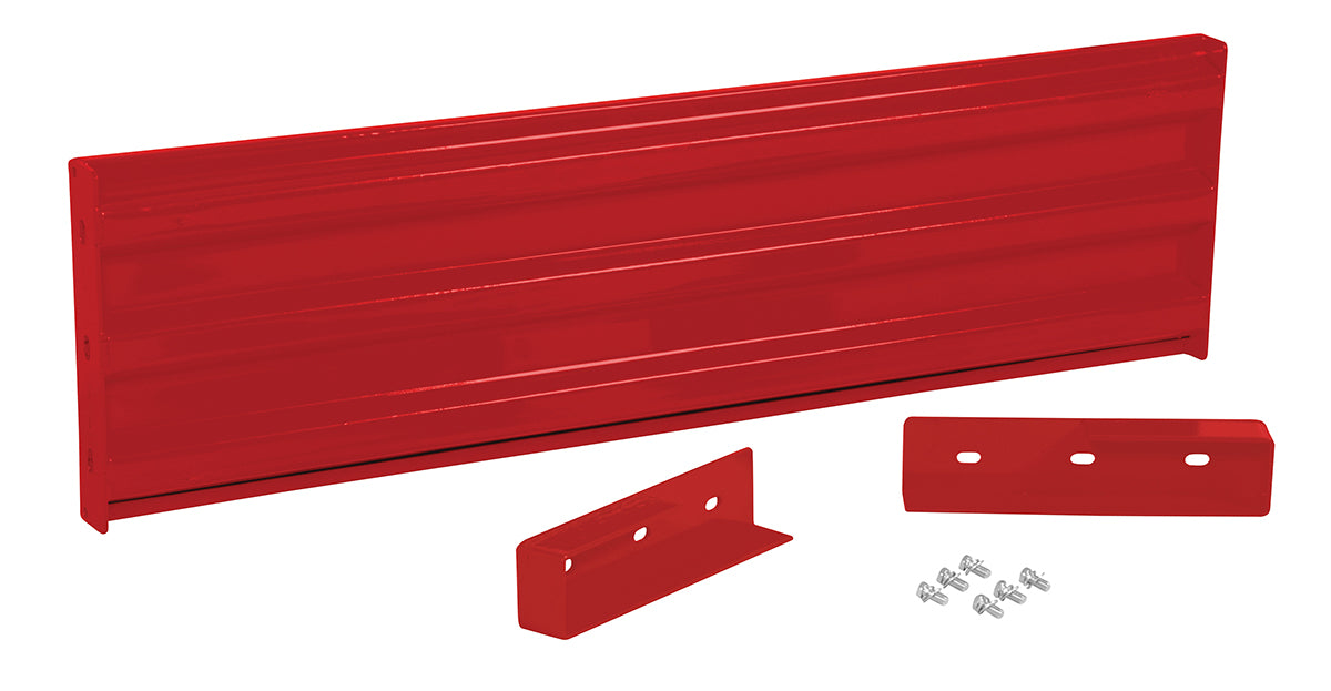 Vestil GR-F3R-DI-5-RD Steel 3 Ribbed Drop In Style Guard Rail 53.875 in. Length Red
