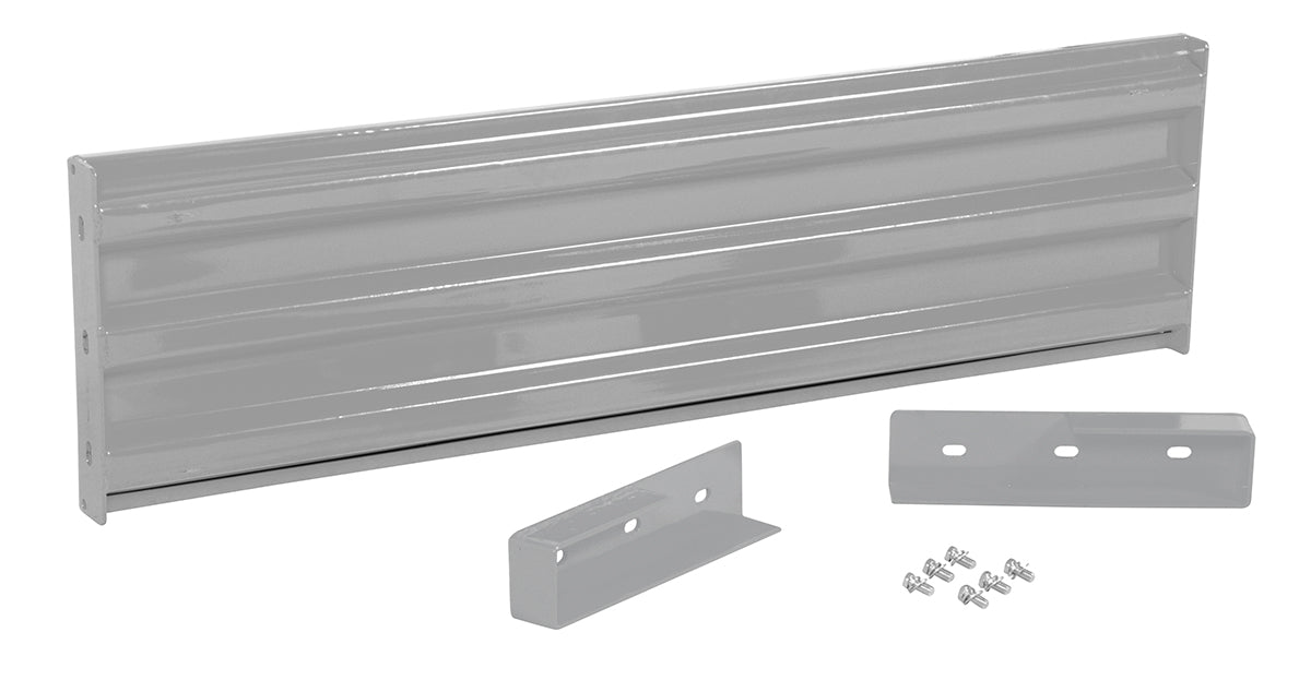 Vestil GR-F3R-DI-5-SL Steel 3 Ribbed Drop In Style Guard Rail 53.875 in. Length Silver