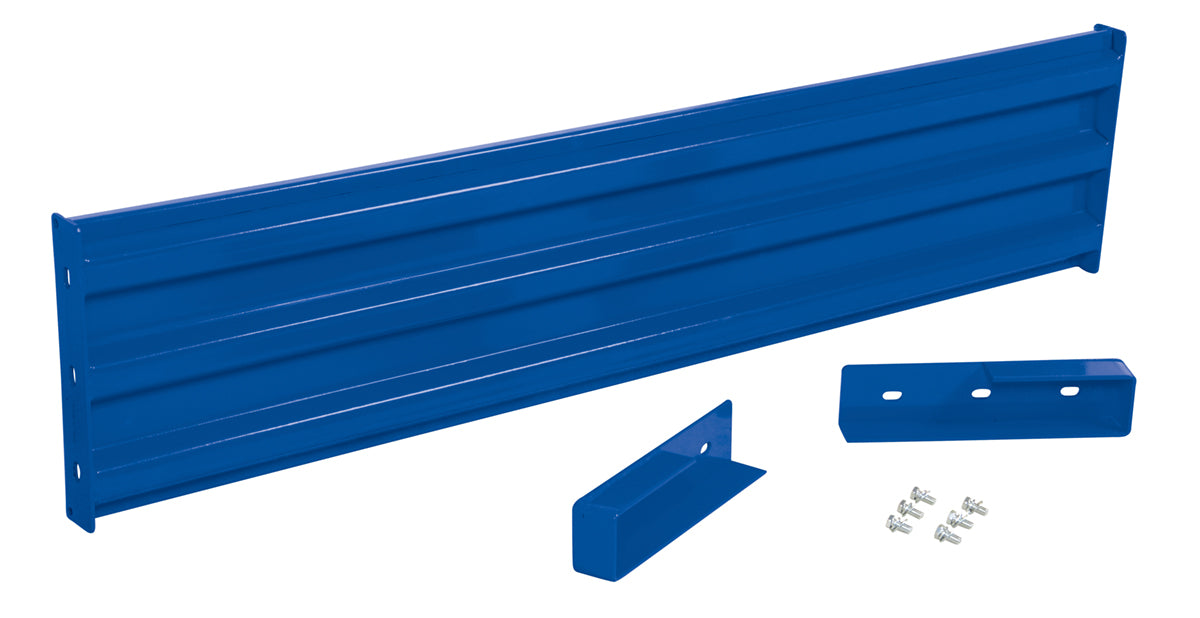 Vestil GR-F3R-DI-6-BU Steel 3 Ribbed Drop In Style Guard Rail 65.875 in. Length Blue