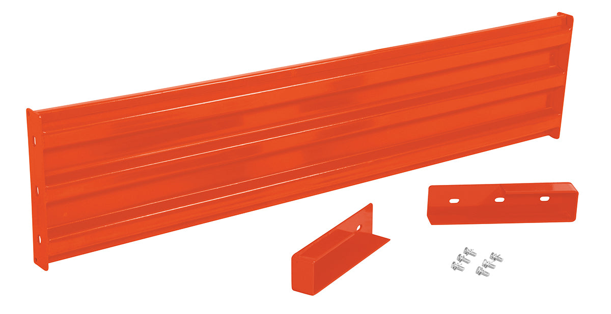 Vestil GR-F3R-DI-6-OR Steel 3 Ribbed Drop In Style Guard Rail 65.875 in. Length Orange