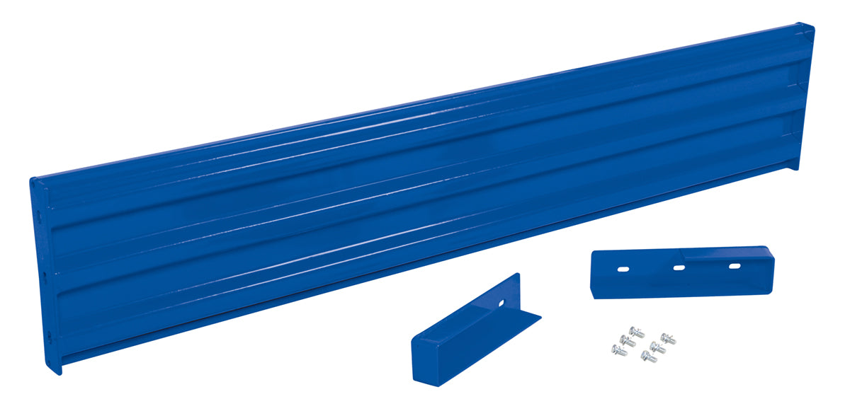 Vestil GR-F3R-DI-7-BU Steel 3 Ribbed Drop In Style Guard Rail 77.875 in. Length Blue