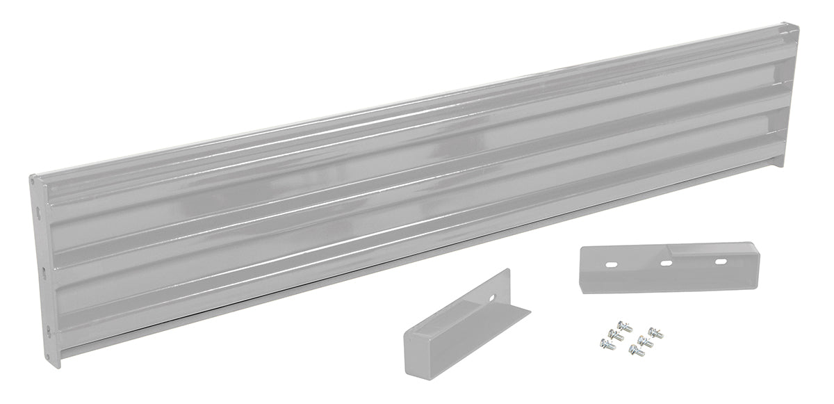 Vestil GR-F3R-DI-7-SL Steel 3 Ribbed Drop In Style Guard Rail 77.875 in. Length Silver