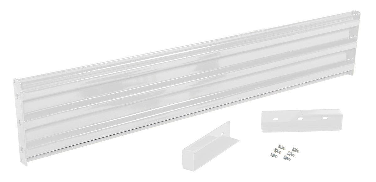 Vestil GR-F3R-DI-7-WT Steel 3 Ribbed Drop In Style Guard Rail 77.875 in. Length White