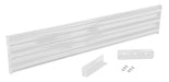 Vestil GR-F3R-DI-7-WT Steel 3 Ribbed Drop In Style Guard Rail 77.875 in. Length White