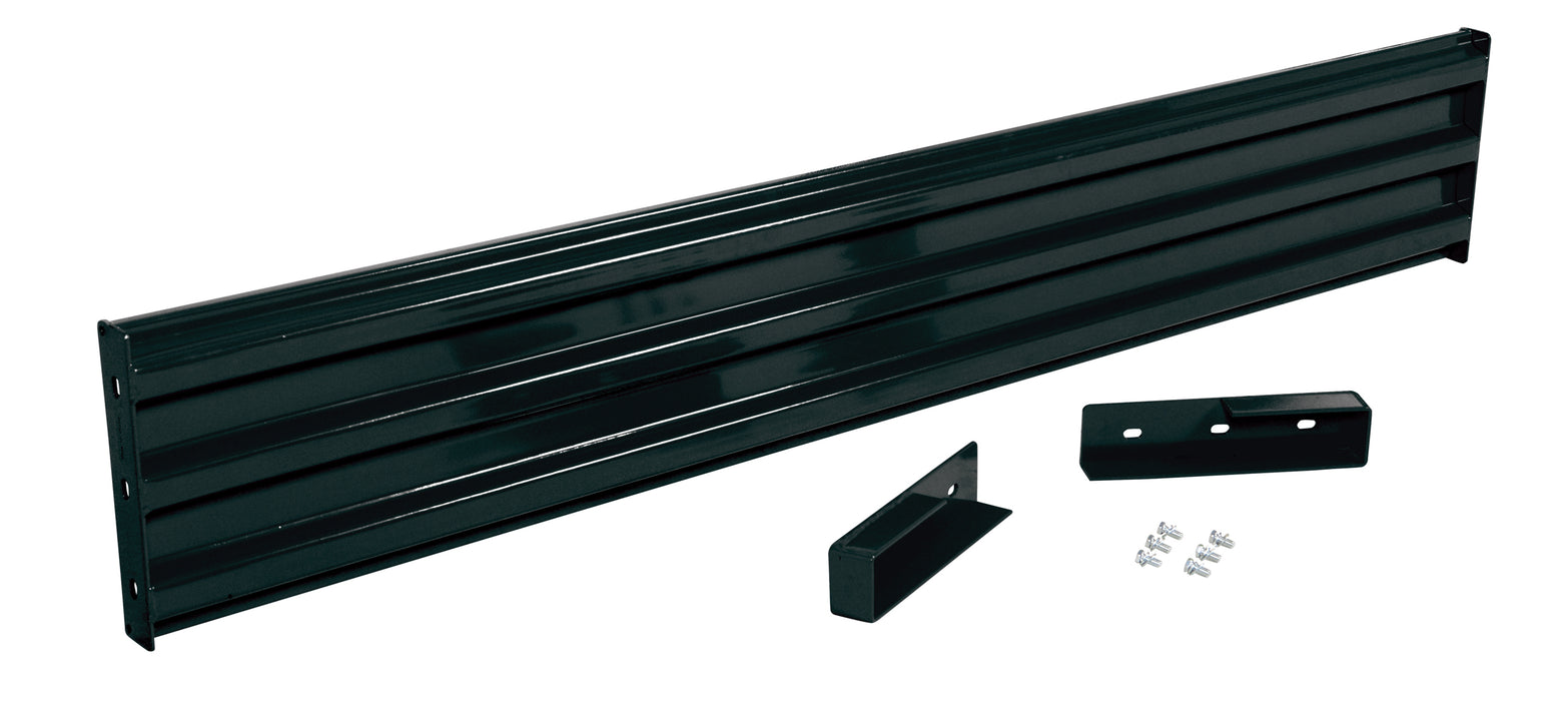 Vestil GR-F3R-DI-8-BK Steel 3 Ribbed Drop In Style Guard Rail 89.875 in. Length Black